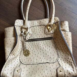 London Fog - Large Purse, Vegan Leather, Ostrich Skin Look